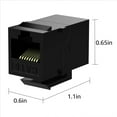 thumbnail image 3 of 200 Pcs Rj45 Coupler Cat6 Jacks Inline Coupler Female to Female Insert Coupler,200 x Rj45 Coupler,black, 3 of 7