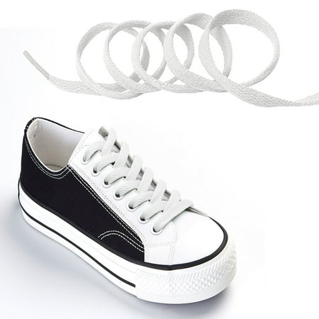 

Flat Shoe Laces 8mm Wide Shoelaces For Running Sneakers Shoes 2 Pair