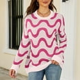 thumbnail image 2 of Vedolay Womens Cute Sweater Sweaters for Women Trendy Long Sleeve Loose Fit Tops 2023,Pink M, 2 of 4