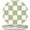Green White Checkered Buffalo Plaid, variant on UCEI Absorbent Ceramic Car Coasters for Cup Holders Sweet Red Strawberry Stone Drink Coaster with Cork Base 2 Pack