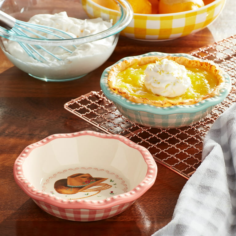 The Pioneer Woman Floral Medley 4.75-Inch Stoneware Mini Pie Pans, Set of 2