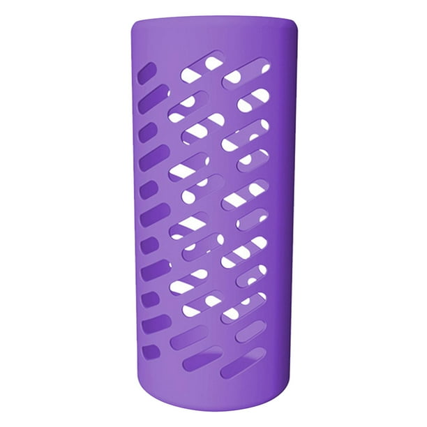 Funda de silicona para botella, protección antideslizante, taza duradera, botella gruesa con aislamiento. Púrpura 40oz