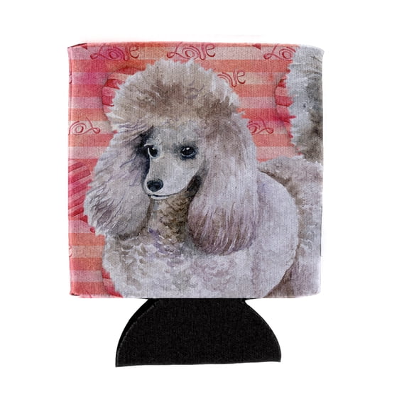 Carolines Treasures BB9752CC Poodle Love Can or Bottle Hugger Can Hugger multicolor