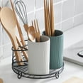 thumbnail image 3 of Nordic Minimalist Ins Kitchen Household Ceramic Chopstick Basket Chopstick Tube Drain Multifunctional Storage Rack E, 3 of 6