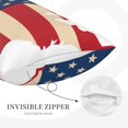 thumbnail image 3 of Lsque American Flag Map Pattern Pillow Case – Soft & Cozy Throw Pillow Cover, Hypoallergenic Cushion Case for Sleeping Women with Envelope Closure-20"x30", 3 of 6