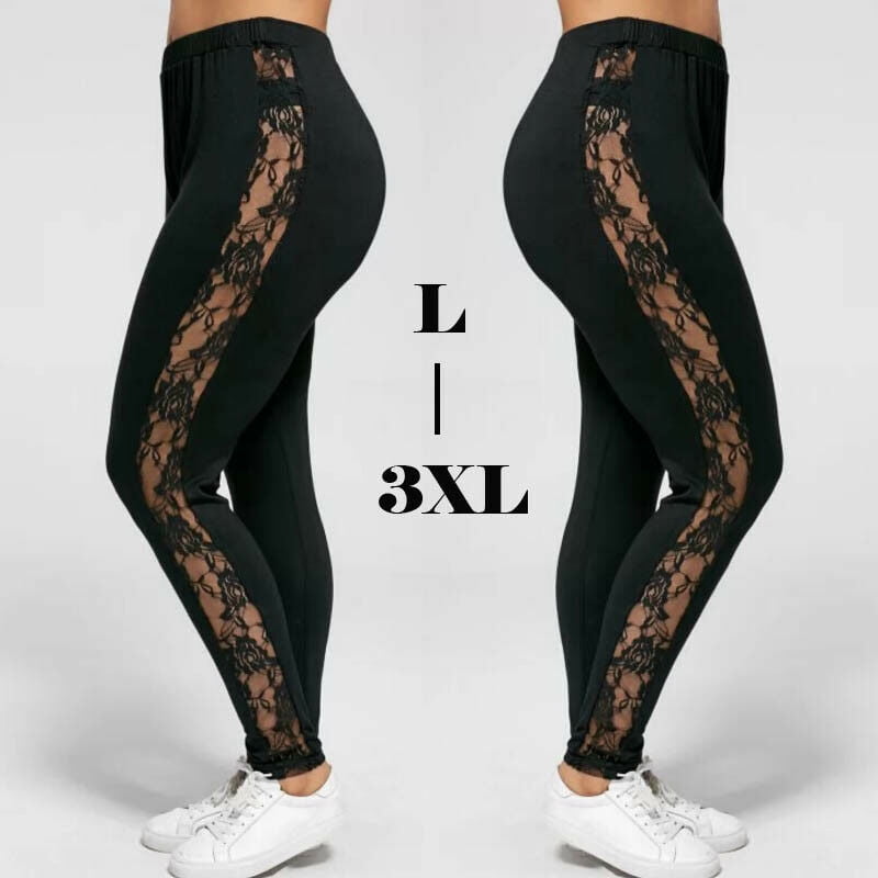 Check It Out Plus Black Stretch Leggings w// Zipper Accents New! XL 2XL 3XL