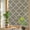 Dark Brown, variant on Rainbow Window Privacy Film, White Moroccan Static Cling Window Film PVC, Boho Morocco Geometric Quatrefoil Grid No Glue UV Blocking Glass Covering, Removable Stained Glass Sticker 17.7''x39.3''