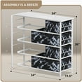 thumbnail image 6 of Sorbus 8-Drawer Marble Fabric Bins Dresser, Black & Gray, 34” L x 11.5” W x 36” H, 6 of 6