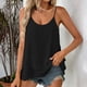 thumbnail image 5 of TaTaai Women's Casual Sleeveless Double Layer Flowy Slub Cotton Adjustable Spaghetti Strap Camisole Top Ladies Soft Comfortable for Daily Travel Shopping Streetwear All Season Wear Gift, 5 of 8