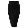 thumbnail image 1 of Doublju Women's Stretchy Midi Pencil Skirts (Plus Size Available), 1 of 4
