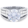 thumbnail image 6 of 1.20 Carat Excellent Round Cut Real Diamond Latest Design Solitaire with Accents Engagement Ring for Ladies Solid 14K White Gold Size 7.5, 6 of 7