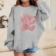 thumbnail image 2 of Hwmodou Toddler Girls Graphic Sweatshirts Kids Graphic Prints Sweatshirt Crewneck Long Sleeve Cute Drop Shoulder Pullover Tops Casual Holiday Party Kids Clothing,3-10Y, 2 of 4