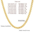 thumbnail image 7 of Clearance 14K Gold Plated Adjustable Link Chain Necklace for Men/Women Mariner Silver Colors Chain Birthday Christmas Jewelry Gift, 14-28inch, 7 of 7