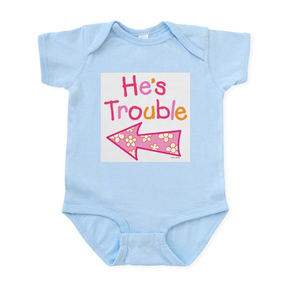 CafePress - Hestrouble Body Suit - Baby Light Bodysuit, Size Newborn - 24 Months