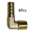 thumbnail image 1 of 4x de Tubería de Gas de 1/4 12 Mm Tubo de Cola de Púas de Codo de Latón de DYNWAVEMX Conector de 90 grados, 1 of 6