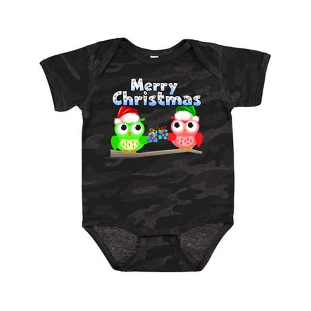

Inktastic Merry Christmas Owls Gift Baby Boy or Baby Girl Bodysuit
