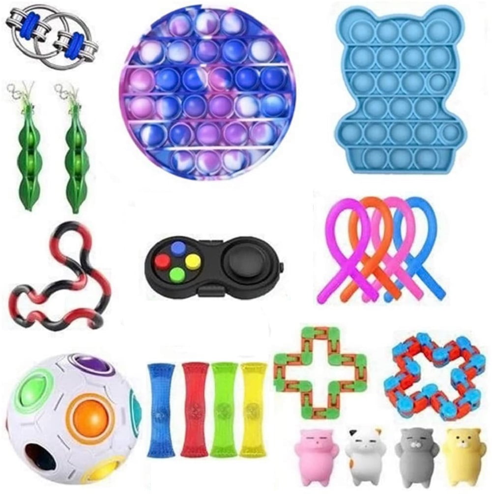 Fidget Sensory Toys Set 20 Pack For Stress Relief Anti-Anxiety Stocking Stuffer 