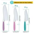 thumbnail image 3 of Juego de cuchillos de cocina para niños de 3 piezas | Cuchillos de nylon seguros para niños y niños pequeños de 4+ años | Bordes dentados para corte de lechuga para pastel de frutas | Mangos, 3 of 8