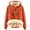 Orange, variant on Women's Winter Velvet Padded Warm Cardigan Sherbet Hooded Sweatshirt Jacket Thin Zip up Hoodie Women