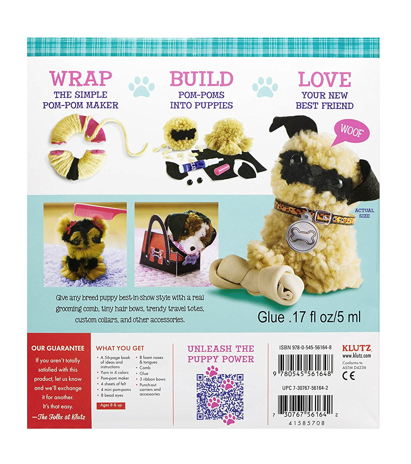 Klutz Pom Pom Puppies Make Your Own Adorable Dogs Craft Kit Walmart Com Walmart Com