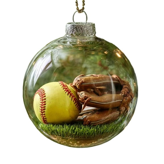 Sport-Themed Crystal Glass Ornament Set for Festive & Special Occasions – Elegant Decorative Balls for Home, Office, Gifts & Holiday Decor