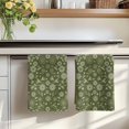 thumbnail image 7 of Japanese Kitchen Towels Set of 4, Green Rustic Retro Pastoral Floral Leaves Absorbent Dish Towels for Kitchen, Microfiber Hand Towel, Quick Drying Tea Towel for Cleaning Decorative Dishcloths, 7 of 7