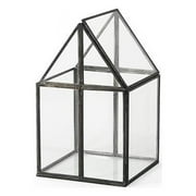 Petite House Shaped Glass Terrarium, Black