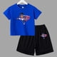 thumbnail image 3 of Conjunto de ropa de verano para niñas y adolescentes, camisetas y pantalones cortos de Anime de lucha para niños y niños, traje de 2 piezas, atuendo informal para niños, chándal, 3 of 5