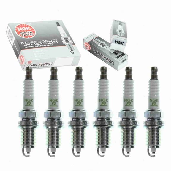 6 pc NGK V-Power Spark Plugs compatible with Acura MDX 3.5L V6 2001-2002