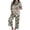 12-White, variant on JAJAHO Silk Pajamas For Women Set Halloween 2 Piece Pj Set Satin Matching Long Sleeve Button Shirt With Pants