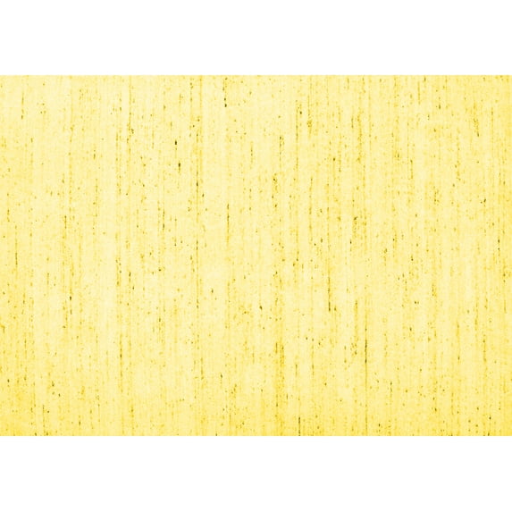 Ahgly Company Machine Washable Indoor Rectangle Solid Yellow Modern Area Rugs, 8' x 12'