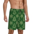 thumbnail image 2 of Bingfone Christmas (2) for Men's Short Pajama Pants, Elastic Waist Drawstring Summer Shorts-Small, 2 of 6