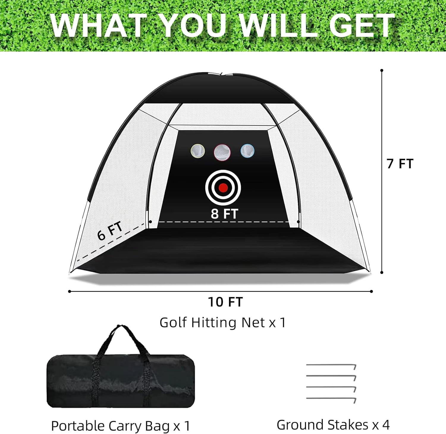 ゴルフネット(36本ブラック)セミオーダーサイズ 1.1m×12.4m国産 自社加工 ゴルフネット(36本グリーン)セミオーダーサイズ 5.4m×26.5m国産 自社加工