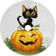 thumbnail image 1 of FMSHPON Cute Black Cat On Halloween Pumpkin Xmas Christmas Tree Skirt Stand Mat for Holiday Party Decoration Indoor Outdoor 36 inches, 1 of 6