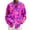 Hot Pink-20, variant on ChaoLingNeng Printed Mardi Gras Casual Shirts Men,Men's Large Size Loose Fashion Casual Carnival Digital Print Lapel Long Sleeve Shirt,Carnival Printed Fashion Blouse