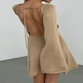 thumbnail image 2 of CNKOO Fashionable Long Sleeve Mini Dress with Backless Design for Women, 2 of 4