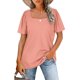thumbnail image 1 of SAYOO Blusa de verano para mujeres, impresión de color sólido / raya SAYOO moda, 1 of 7