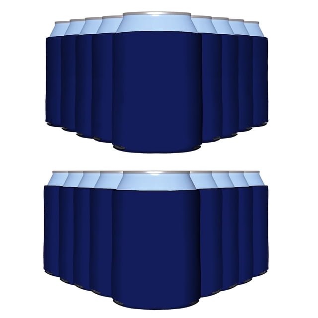 Mangas Refrigerantes para Latas PartyPrints Azul Marino Paquete de 25