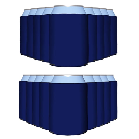 Mangas Refrigerantes para Latas PartyPrints Azul Marino Paquete de 25