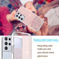 thumbnail image 4 of Compatible with Samsung S21 Ultra Case Glitter Clear Sparkly Cases Shockproof Samsung Galaxy S21 Ultra Phone Case for Women Silicone Cute Slim Bling Protective Case (Samsung S21 Ultra, Pink), 4 of 14