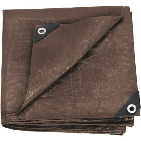 Rip Stop Tarp, 8' x 10', Brown, Standard Duty