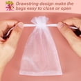 thumbnail image 4 of HRX Package 100pcs White Organza Bags, Organza Gift Bags Christmas Wedding Favors Gift Drawstring Bags Candy Mesh for Small Presents Jewelry Earrings 4 x 6 inches, 4 of 11