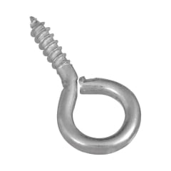 

3PC National Hardware National Hardware - N119-040 - 0.14 in. Dia. x 1-3/8 in. L Zinc-Plated Steel Screw Eye 25 lb. capacity - 8/Pack