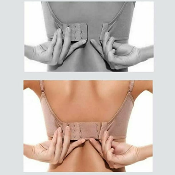 3pc/set 2 Hook Bra Extender For Women's Elastic Bra Extension Strap Hook  Clip Expander Adjustable Belt Buckle Underwear