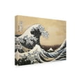 thumbnail image 3 of Trademark Fine Art Katsushika Hokusai The Great Wave Canvas Wall Art - 14x19, 3 of 5