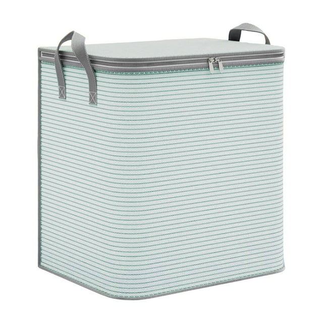 Grands Sacs de Rangement Pliables pour Vêtements, Tissu Non Tissé, Poignées Renforcées Double Fermeture Éclair, Réutilisables