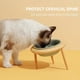 thumbnail image 4 of 800ml Cat Food Water Bowl with Wood Stand Small Medium Dogs Elevated Drinking Eating Feeder Pet Ceramic Feeding Supplies ShopWise Round, 4 of 12