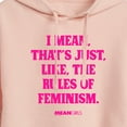 thumbnail image 3 of Mean Girls - Rules Of Feminism - Juniors Cropped Pullover Hoodie, 3 of 5