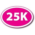 thumbnail image 2 of Magnet Me Up 25K Marathon Inverted Pink Oval Magnet Decal, 4x6 In, Vinyl Automotive Magnet, 2 of 3