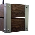 thumbnail image 5 of Yosemite Home Decor Corbin 4-Light Metal/Dark Stained Wood Chandelier in Brown, 5 of 6